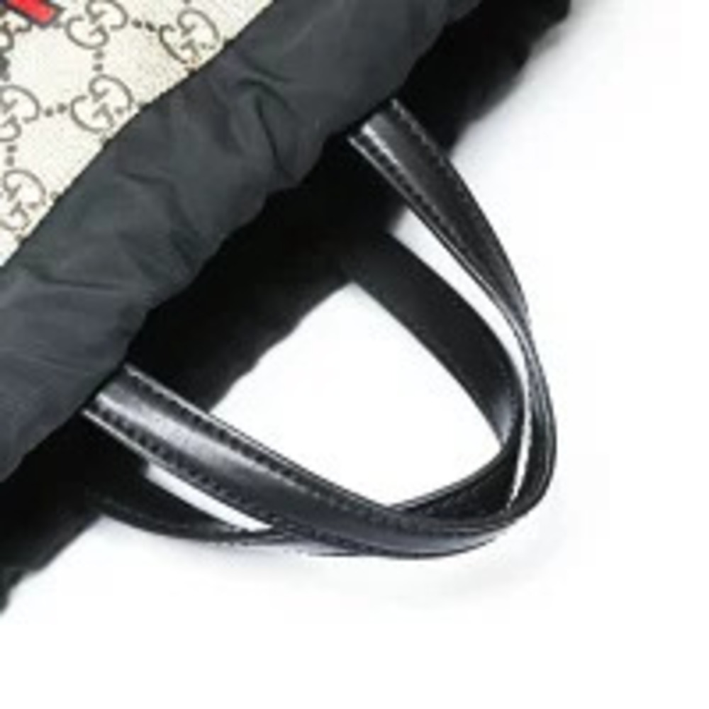 Gucci Drawstring Backpack Brown Supreme GG Daypack Rucksack Wolf - Picture 12 of 12